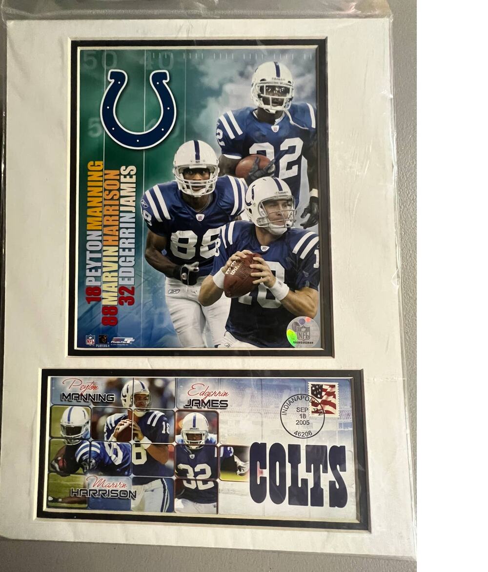 NIP 2005 Collector Print USPS 12x16 Indianapolis Colts Manning Harrison James